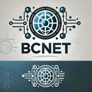 "BCNET Logo" by ChatGPT Synthetic logo for BCNET, featuring the letters in a bold and contemporary design. The logo incorporates elements symbolizing technology and connectivity, such as network lines and digital nodes. The color scheme includes professional shades of blue and gray, conveying trust and reliability. The background is simple and neutral, making the logo stand out prominently.