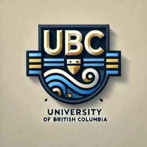 "UBC Logo" by ChatGPT Synthetic interpretation of the UBC (University of British Columbia) logo, featuring the letters ‘UBC’ in a sleek and contemporary design. The logo incorporates the university’s iconic elements, such as the shield and the waves, with a polished look in UBC’s traditional color palette of blue and gold. The background is simple and neutral, making the logo stand out prominently.